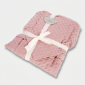 Albornoz unisex rosa de algodón nido de abeja con capucha Bellune