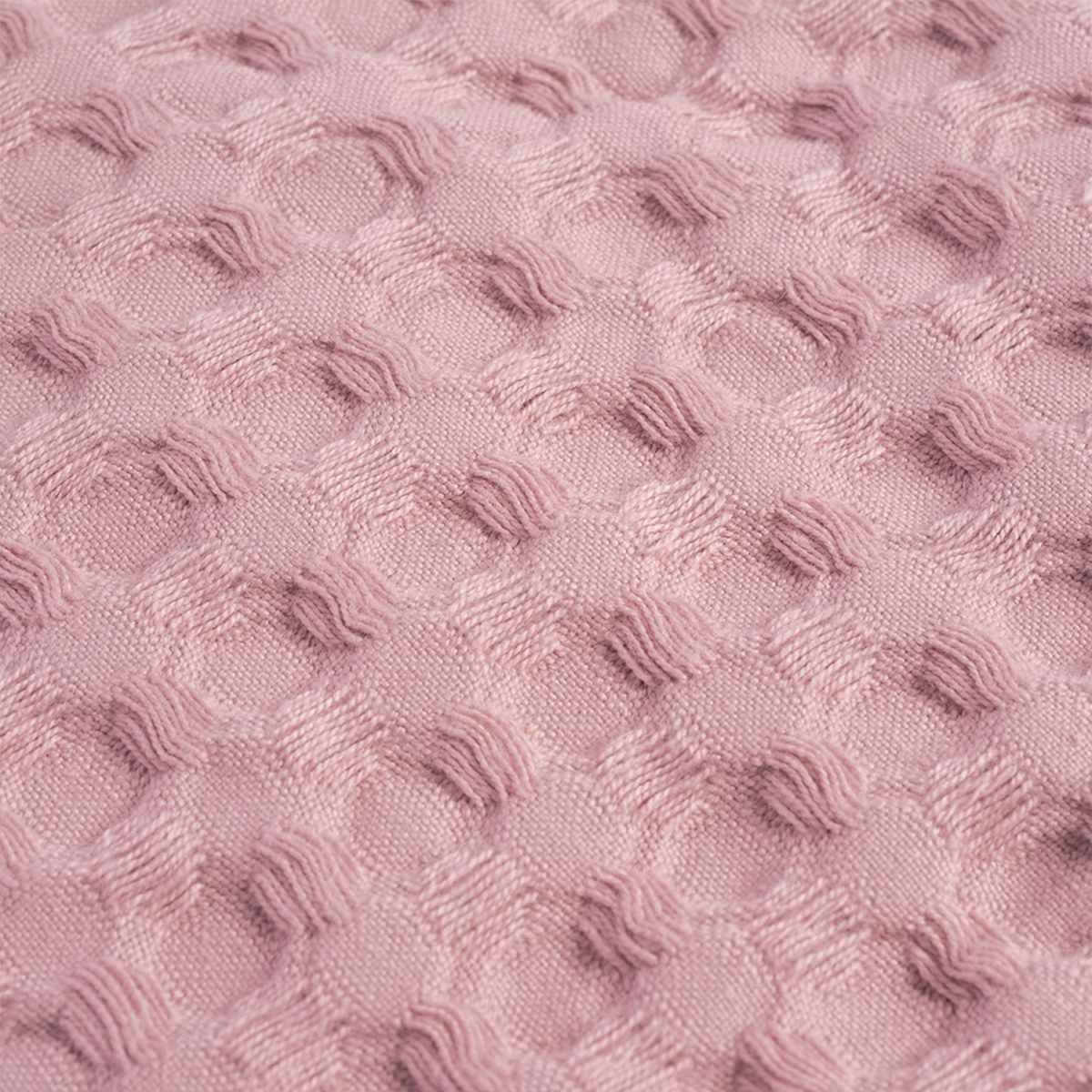 Albornoz unisex rosa de algodón nido de abeja con capucha Bellune