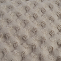 Unisex-Bademantel in Taupe aus Waffelpiqué-Baumwolle mit Kapuze Veronne