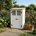 Caseta de jardín de PVC con suelo 139x95x201 Tuscany Evo 2 puertas