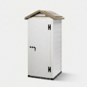 PVC-Gartenhaus mit Boden 96,5x96,5x203 cm Tuscany 80