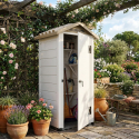 PVC-Gartenhaus mit Boden 96,5x96,5x203 cm Tuscany 80
