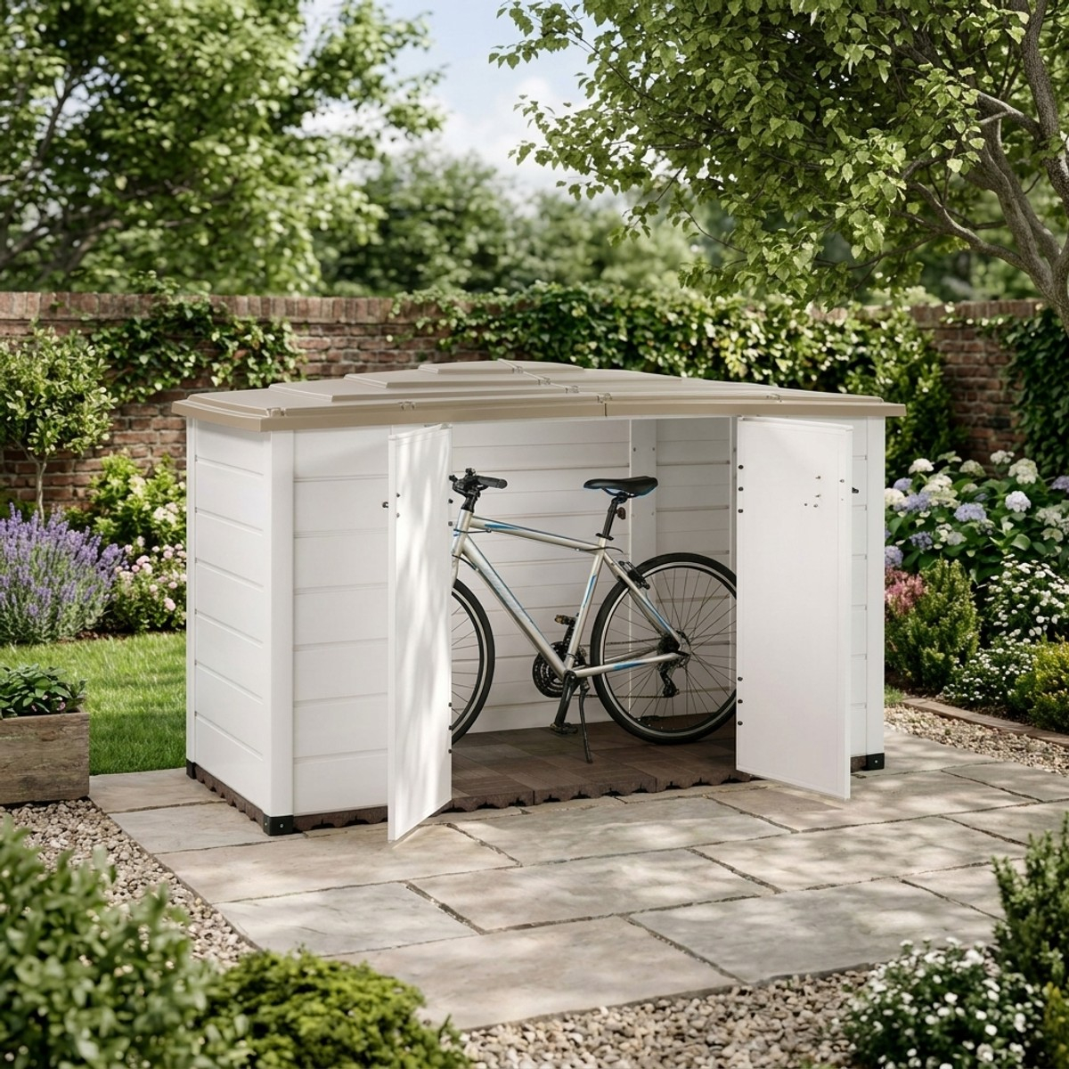 Garten-Aufbewahrungsbox aus PVC 212 x 88 x 133 cm Tuscany Evo Garden Box