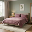 Bettwäsche-Set für Doppelbett aus Baumwolle 255x240 Selene