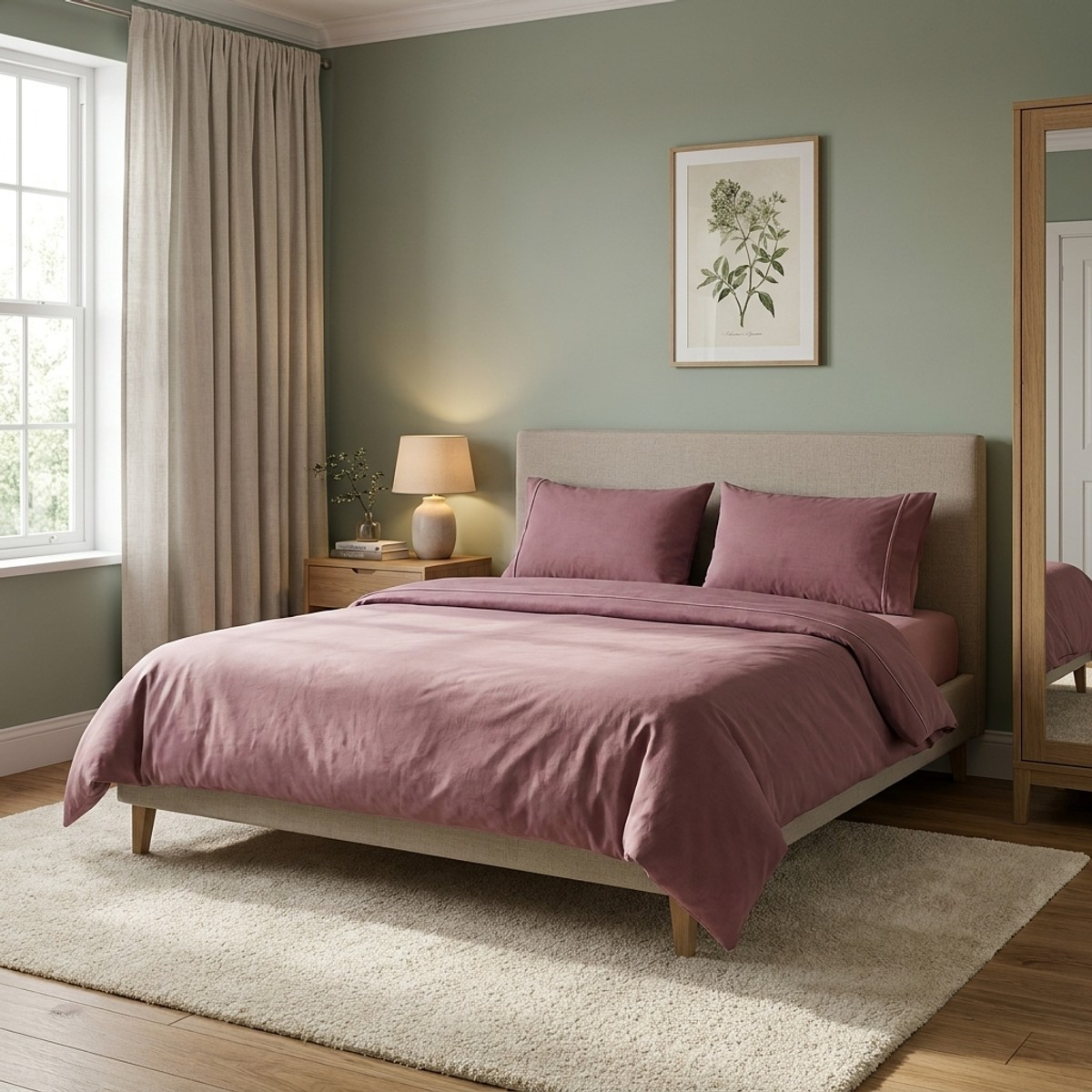 Bettwäsche-Set für Doppelbett aus Baumwolle 255x240 Selene