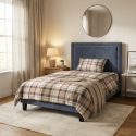 Bettwäsche-Set Einzelbett aus Baumwolle 90x195 Alora
