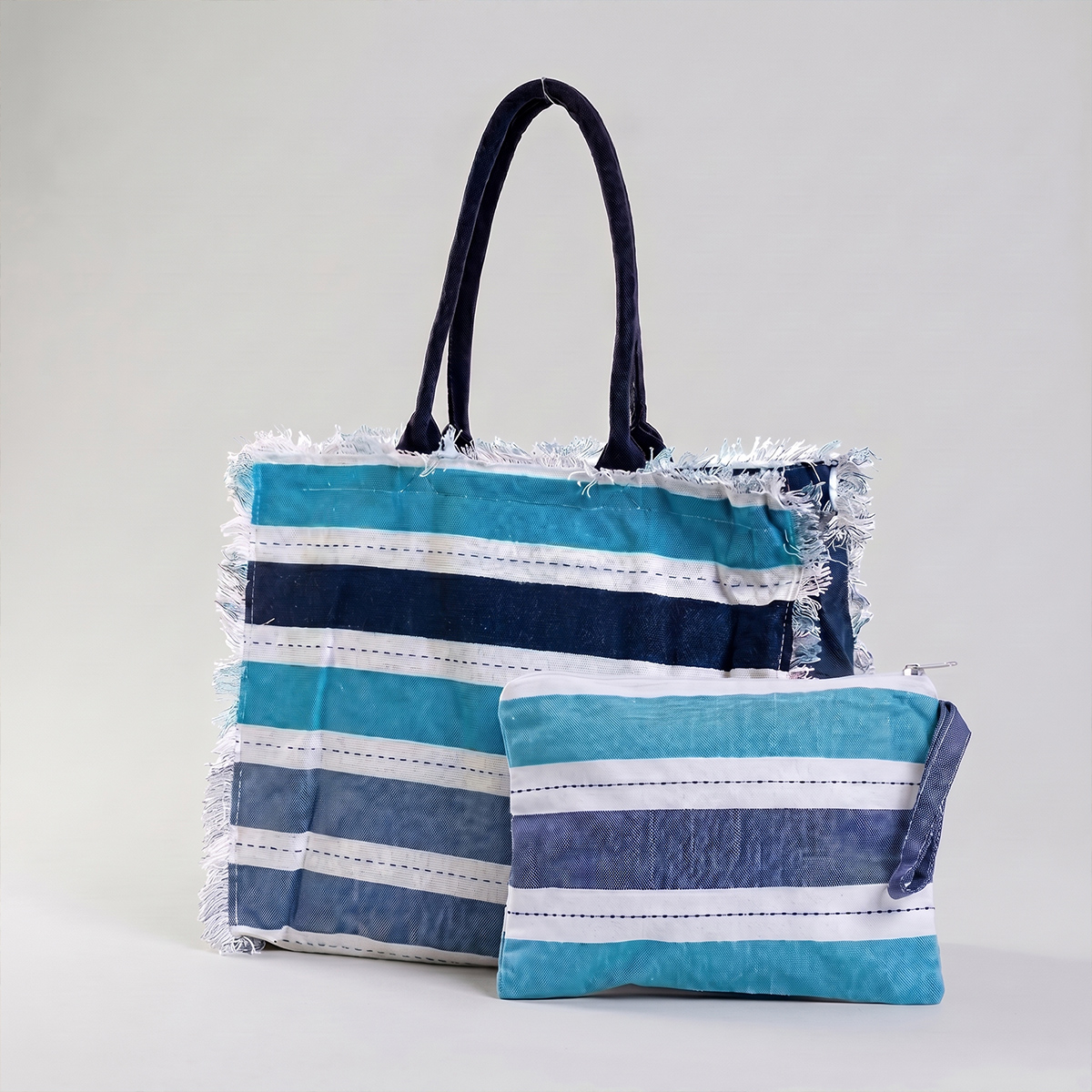 Bolsa de playa grande para mujer con neceser y cremallera Set Avena