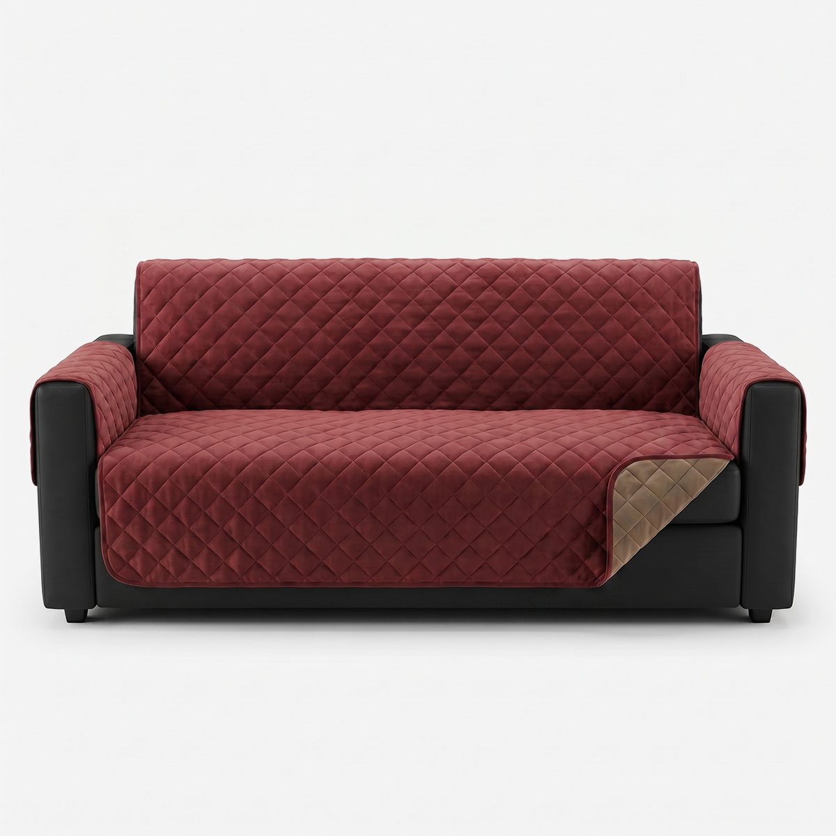 Housse de canapé imperméable anti-taches réversible 228 cm Coralie