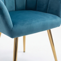 Sillón de terciopelo diseño concha Maelis