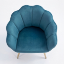 Sillón de terciopelo diseño concha Maelis