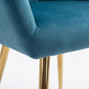 Sillón de terciopelo diseño concha Maelis