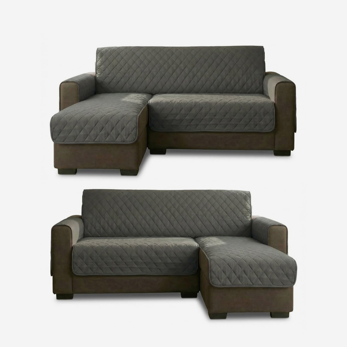 Wasserabweisender 2-Sitzer Sofabezug mit Recamiere 190 cm Nerea