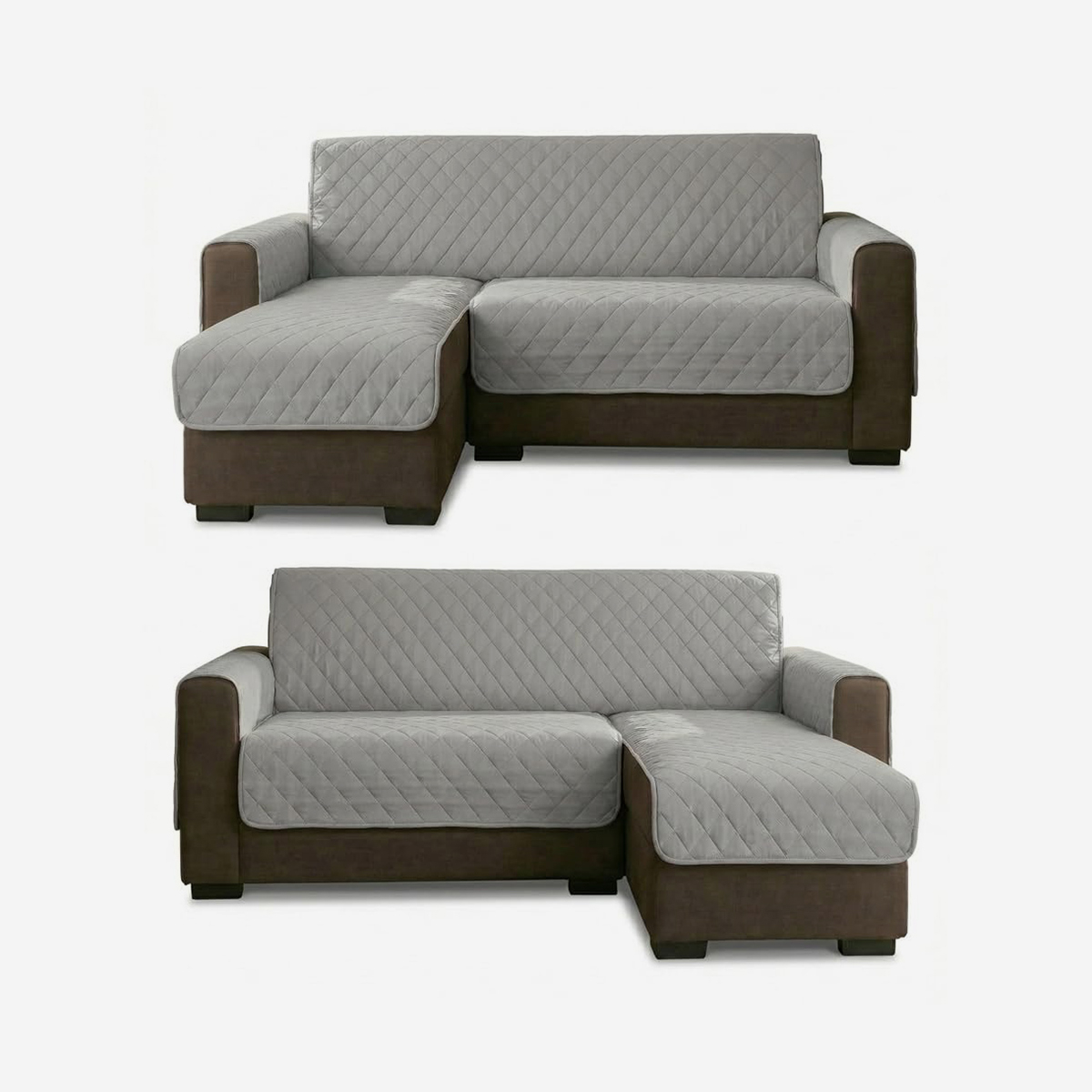 Housse de canapé 2 places avec méridienne imperméable 190 cm Nerea