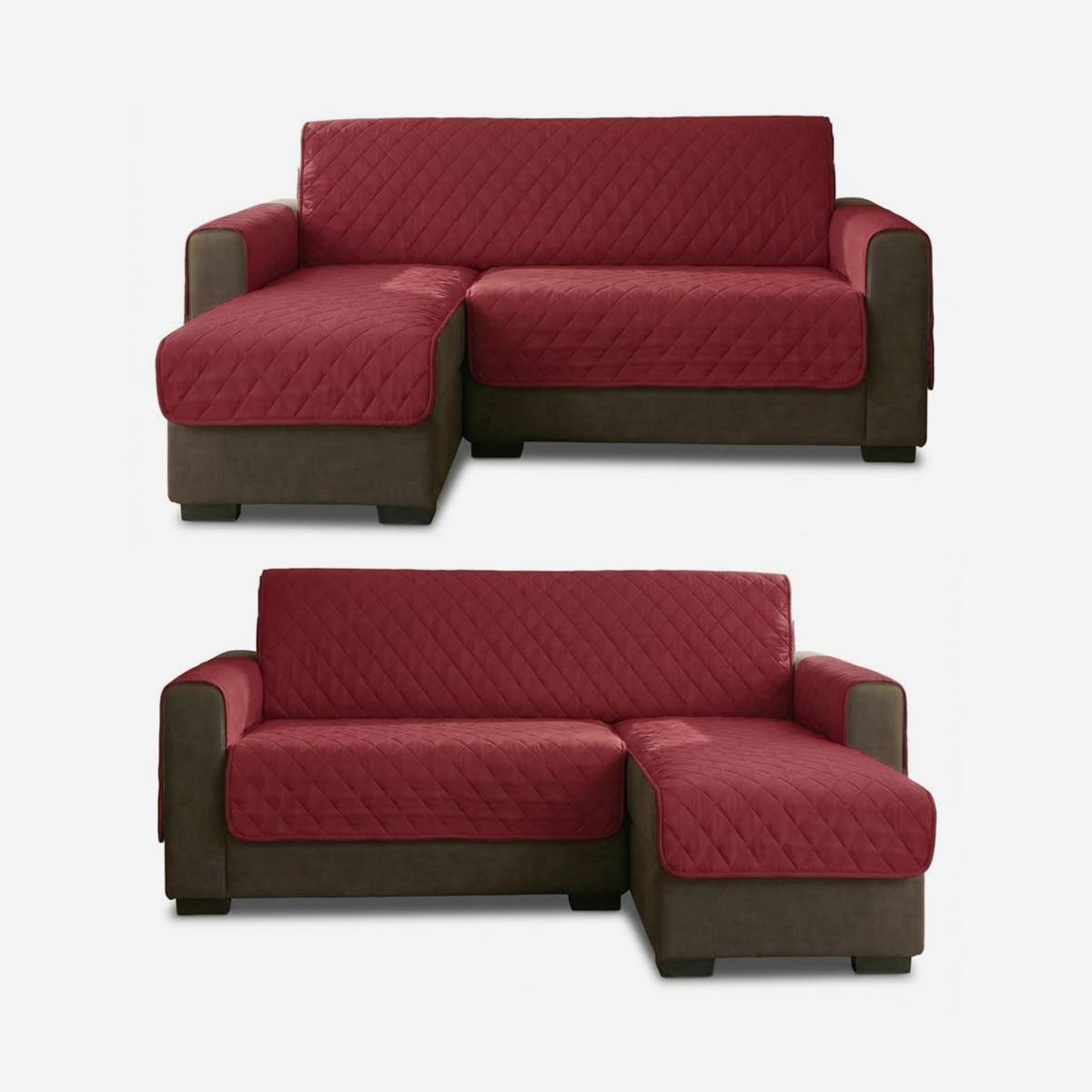 Wasserdichter 3-Sitzer Sofabezug mit Recamiere 240 cm Valenne