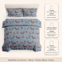 Einzelbett-Bettwäsche-Set aus Baumwolle mit Kissenbezug 155x200 Lumera