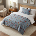 Einzelbett-Bettwäsche-Set aus Baumwolle mit Kissenbezug 155x200 Lumera