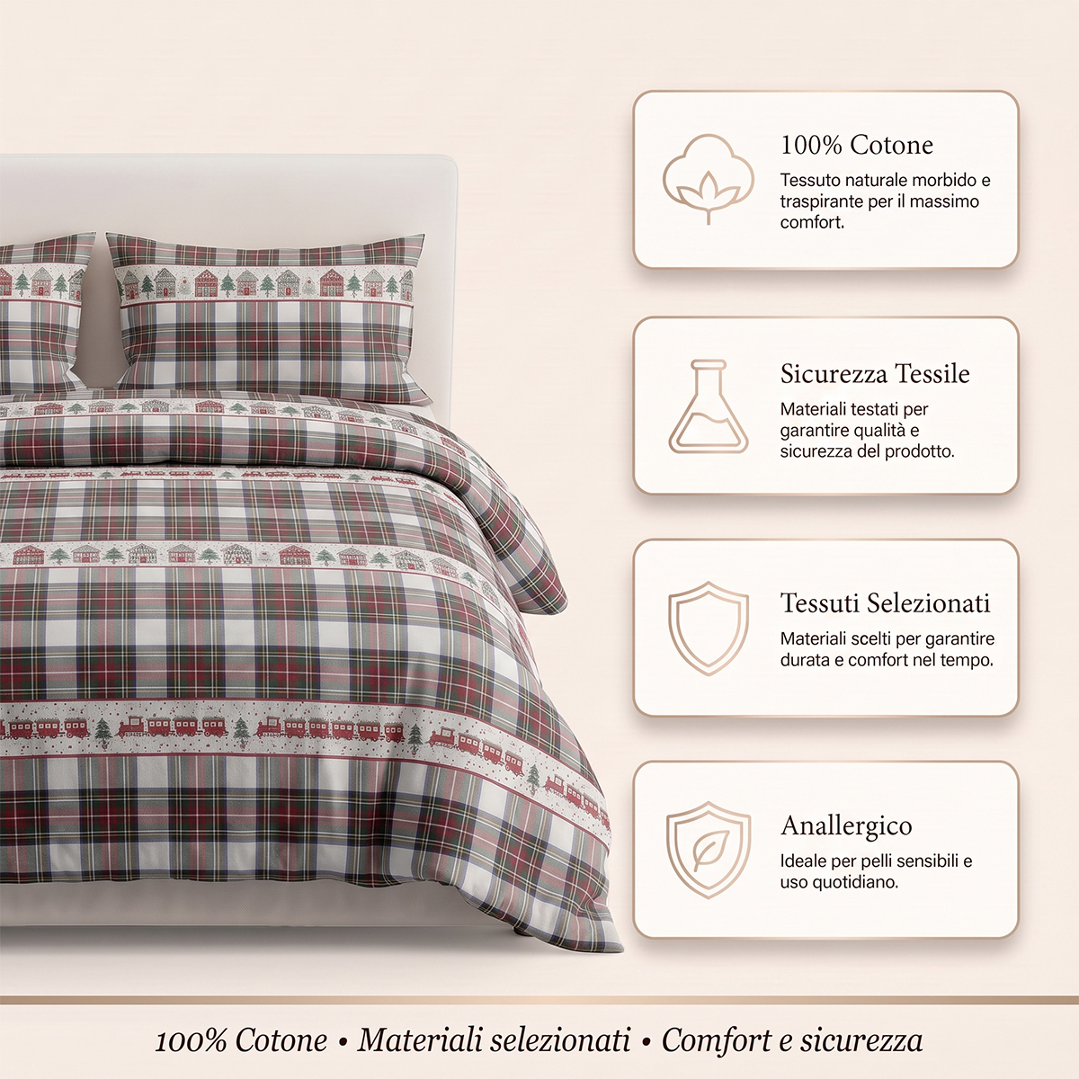 Juego de funda nórdica de algodón para cama de plaza y media 200x200 Sorelle
