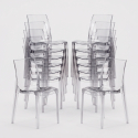 Lot de 16 chaises Femme Fatale Grand Soleil transparentes promo Bar Restaurant Stock