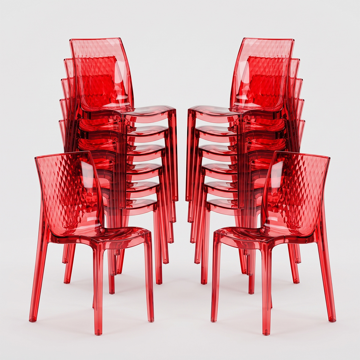 18 Sillas Hypnotic Grand Soleil cafetería transparentes oferta stock bar restaurante