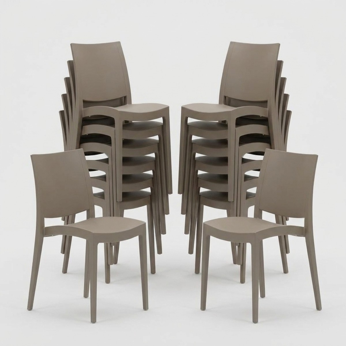 24er Set Trieste Grand Soleil Polypropylen Stühle für Restaurant
