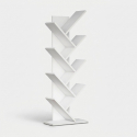 Librería de suelo h128cm moderna con 7 estantes oblicuos Hitty