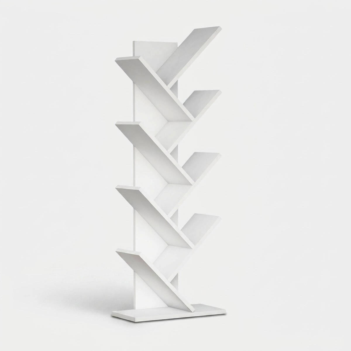 Librería de suelo h128cm moderna con 7 estantes oblicuos Hitty