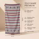 Telo mare in spugna jacquard 90x165 cm cotone egitto Maris