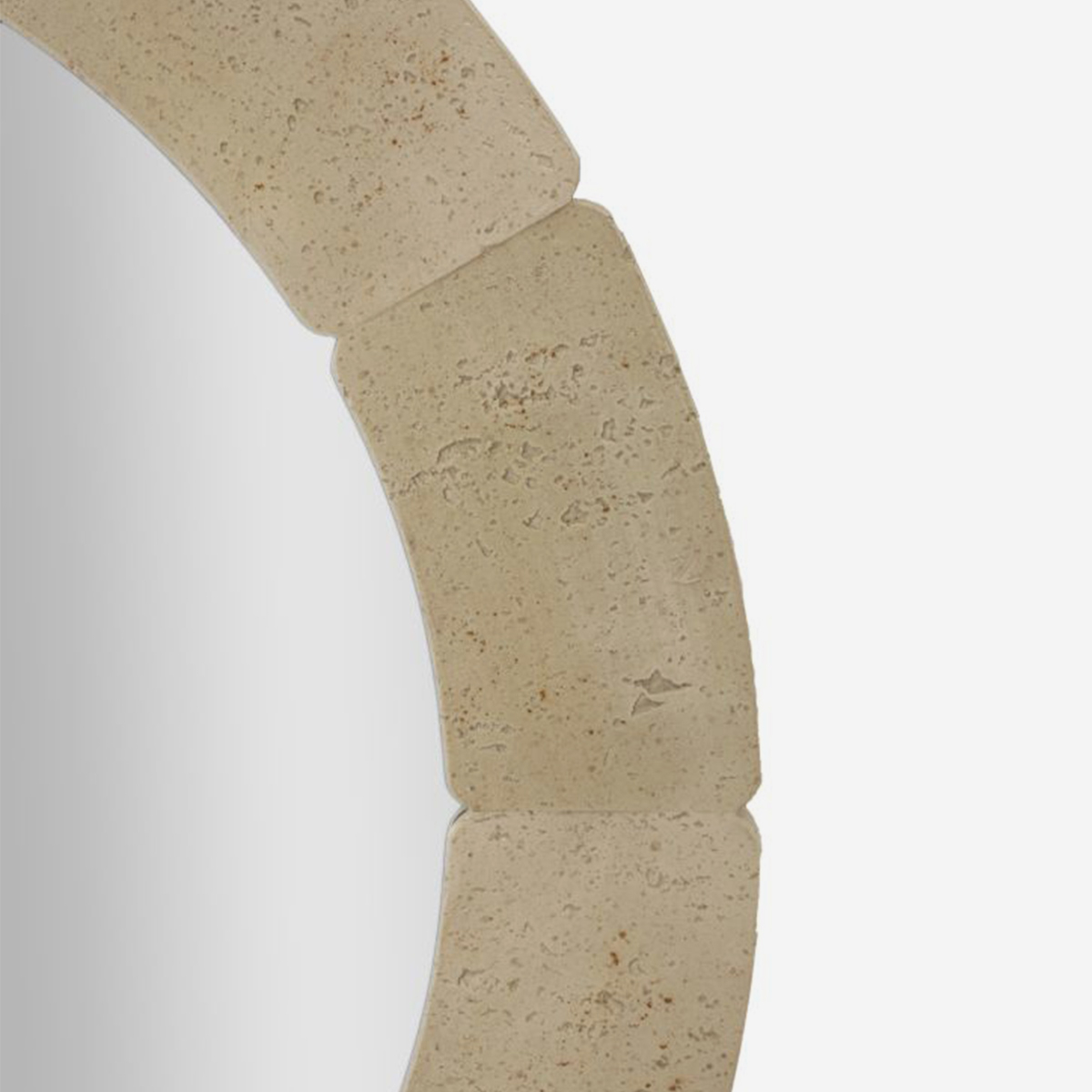 Espejo redondo de pared efecto piedra 90 cm Sculpted Stone Halo
