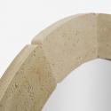 Espejo redondo de pared efecto piedra 90 cm Sculpted Stone Halo