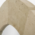 Espejo redondo de pared efecto piedra 90 cm Sculpted Stone Halo