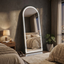 Bogenförmiger LED-Spiegel für Wand und Boden 70x170 Nocturne Arch