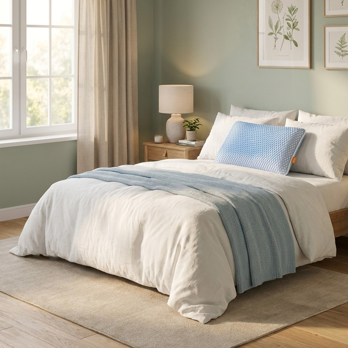 Almohada viscoelástica transpirable para cama Emma Elite