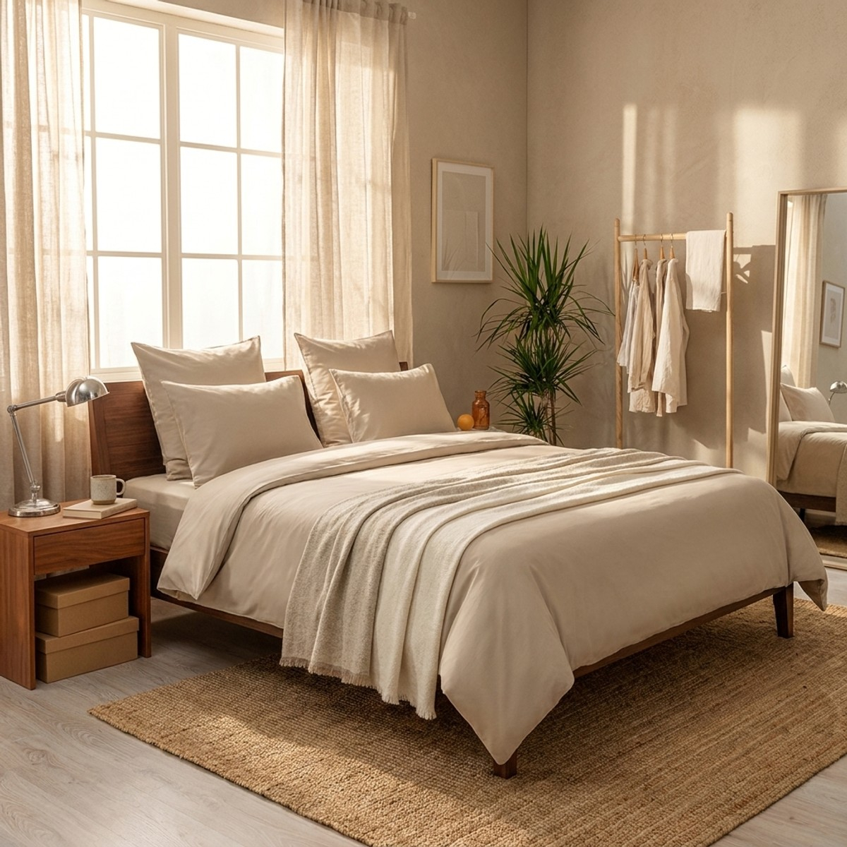 Sábana bajera ajustable de algodón 160x200 Emma Bed Linen