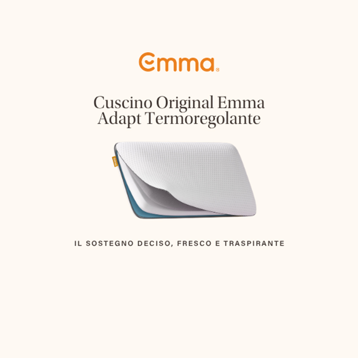 Almohada viscoelástica termorreguladora en tejido Emma Adapt
