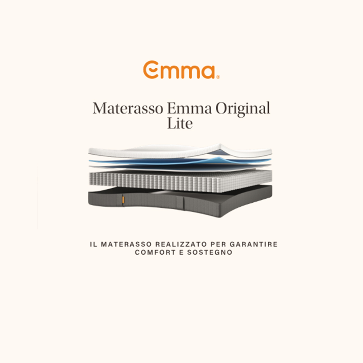 Colchón matrimonial de muelles ensacados Emma Original Lite