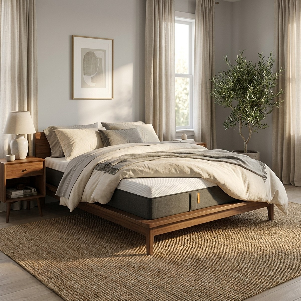 Colchón viscoelástico de 120x200 para cama de cuerpo y medio Emma Comfort Mattress