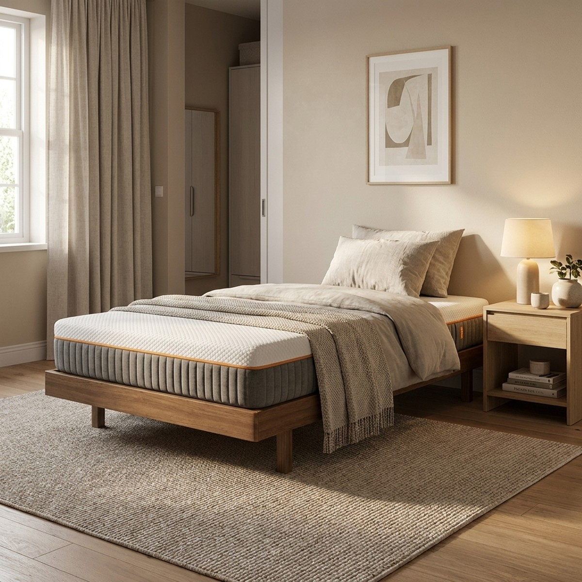 Colchón individual 90x200 de muelles y memory foam Emma Original Elite