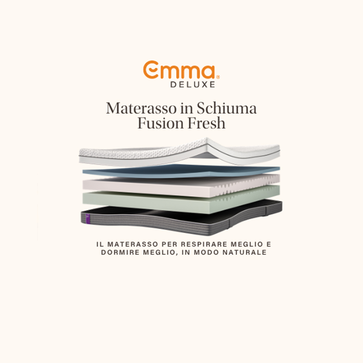 Colchón individual de espuma Emma Fusion Fresh Foam
