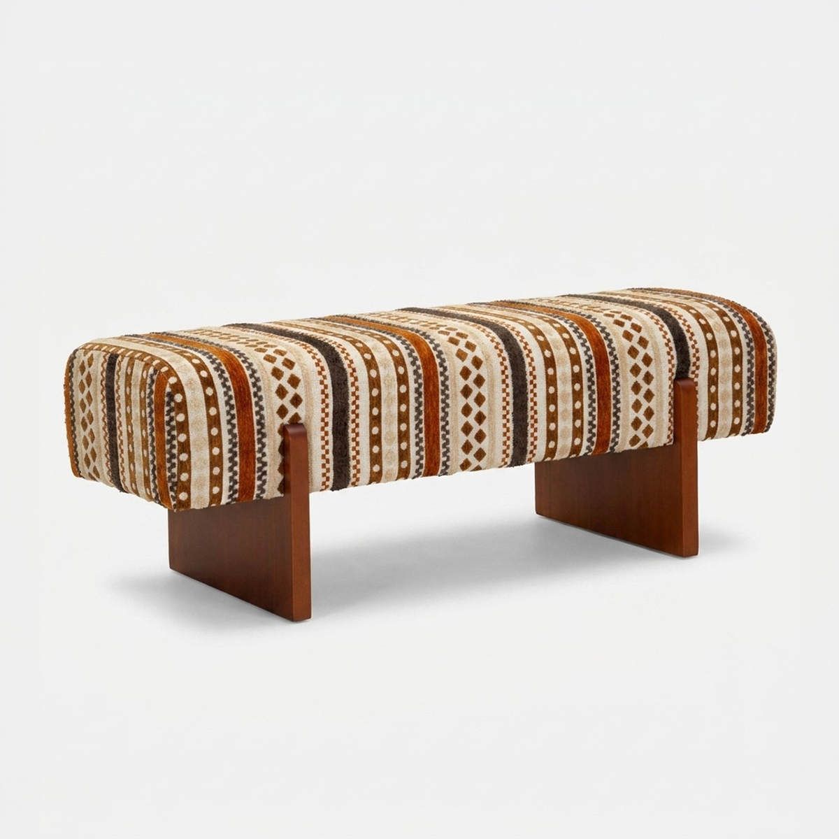 Banco tapizado étnico para dormitorio y recibidor Mombasa Artful Poise