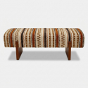 Banco tapizado étnico para dormitorio y recibidor Mombasa Artful Poise