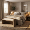 Banco tapizado nórdico para dormitorio Vipe Poised Elegance