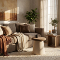 Nordischer Designer-Pouf-Beistelltisch in Pilzform Vipe Soft Geometry