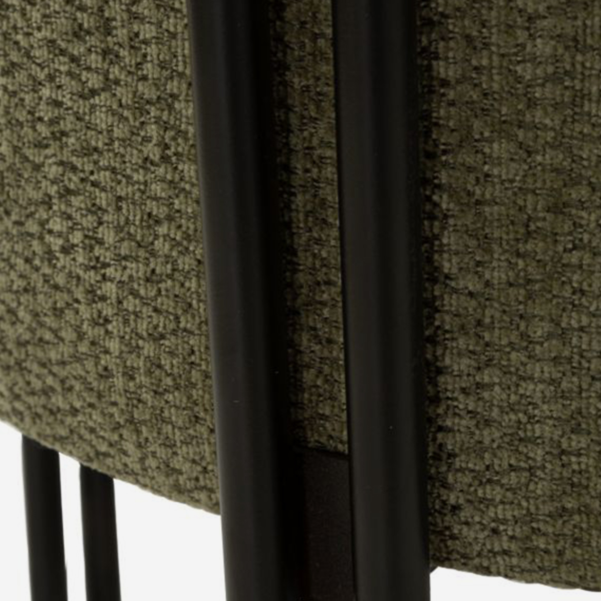 Puf redondo tapizado en poliéster y metal Tedy Sculptural Accent