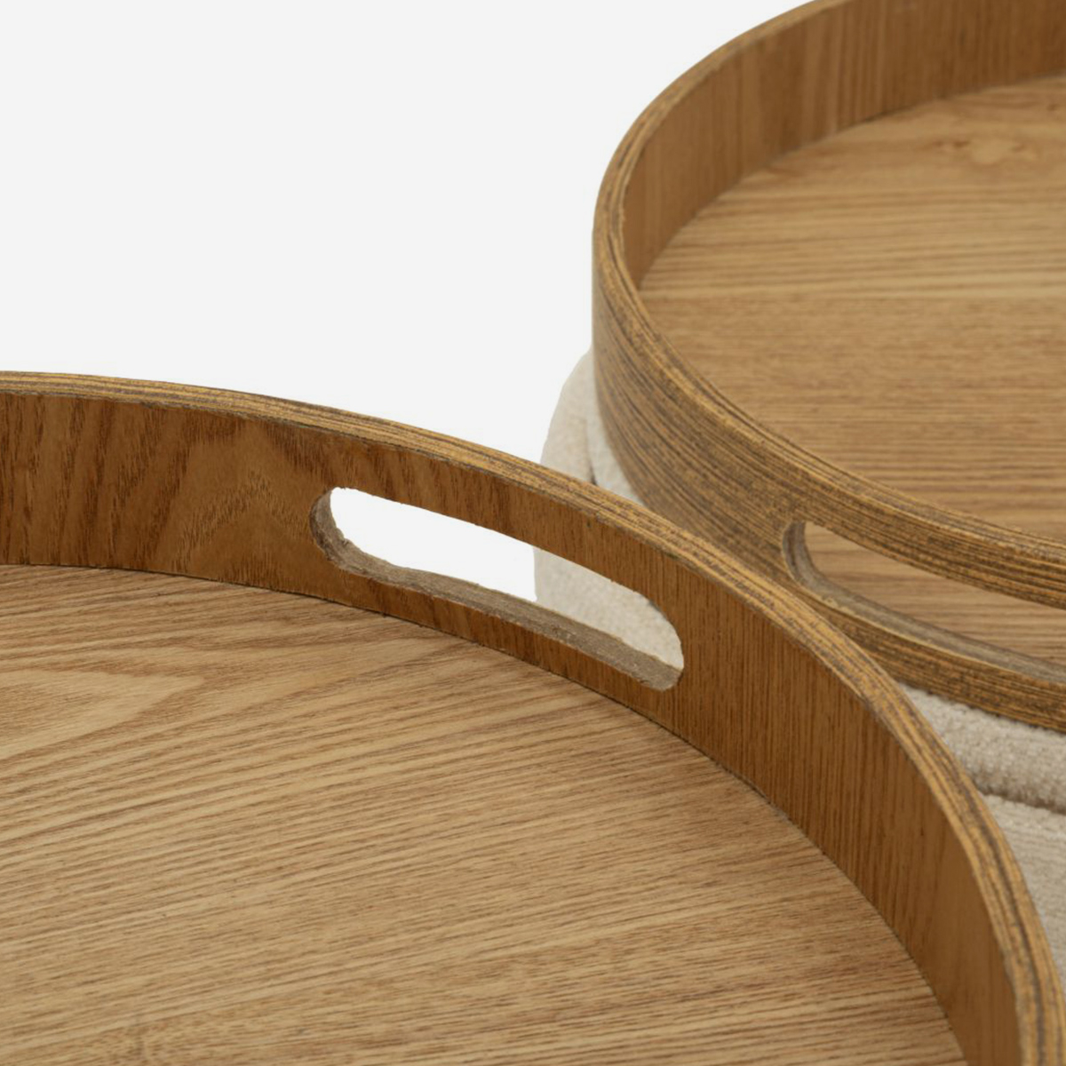 2er-Set Sitzhocker mit Stauraum und Tablett für das Wohnzimmer Ankara Nested Elegance