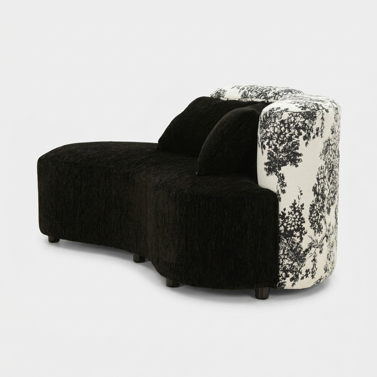 Sofá chaise longue acolchado para salón Okinawa Monochrome Haven