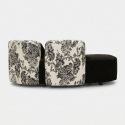 Sofá chaise longue acolchado para salón Okinawa Monochrome Haven