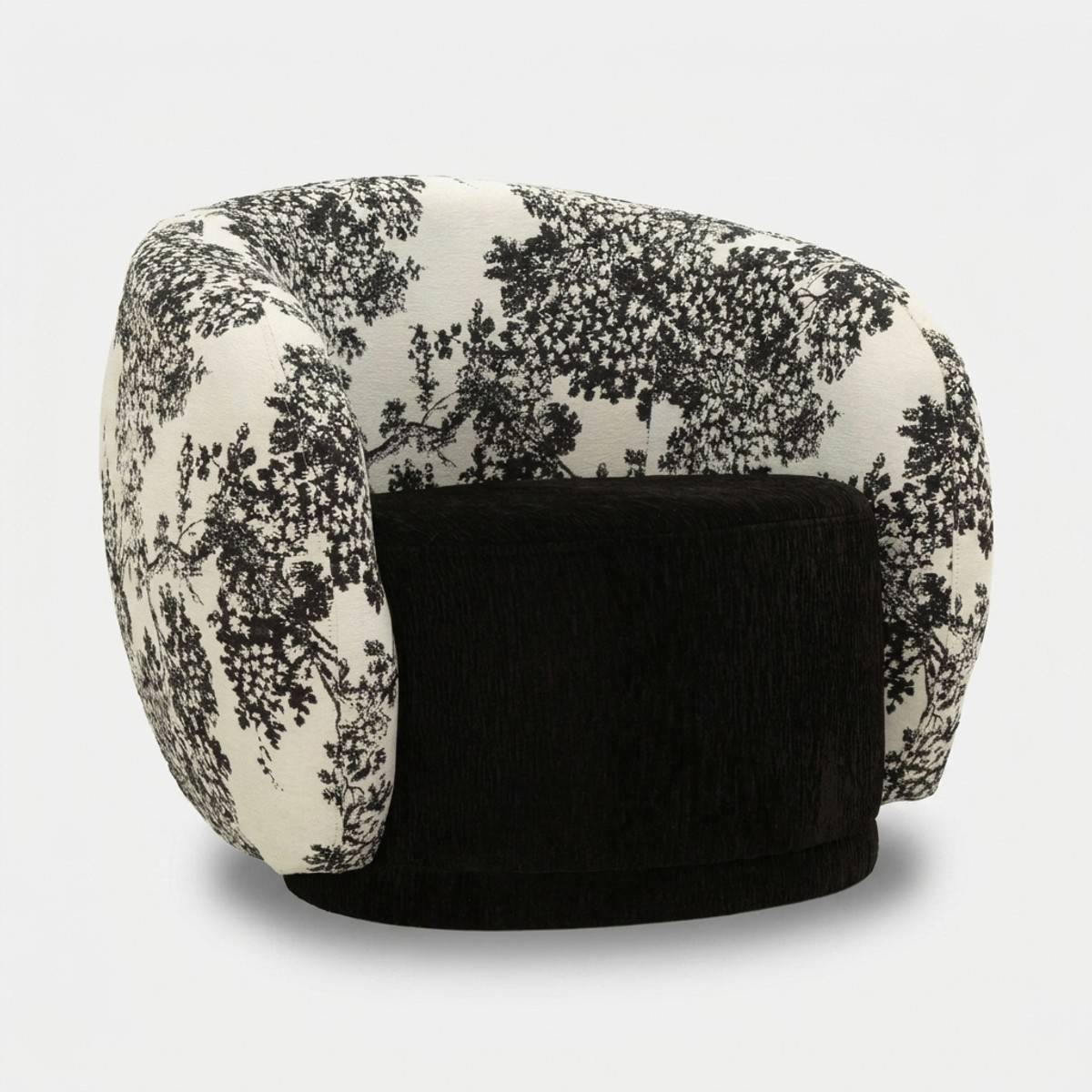 Sillón tapizado de diseño oriental Okinawa Monochrome Haven