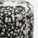 Runder gepolsterter Sitzhocker mit Stauraum Okinawa Monochrome Pouf