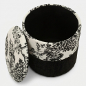 Runder gepolsterter Sitzhocker mit Stauraum Okinawa Monochrome Pouf
