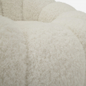 Fauteuil moderne rembourré pour salon Boubble Ivory Embrace